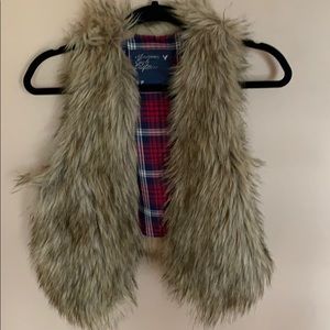 American Eagle faux-fur vest